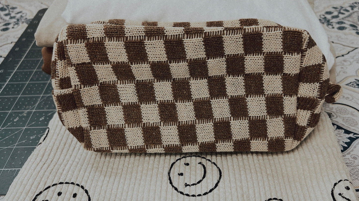 CHECKERED Makeup Bag