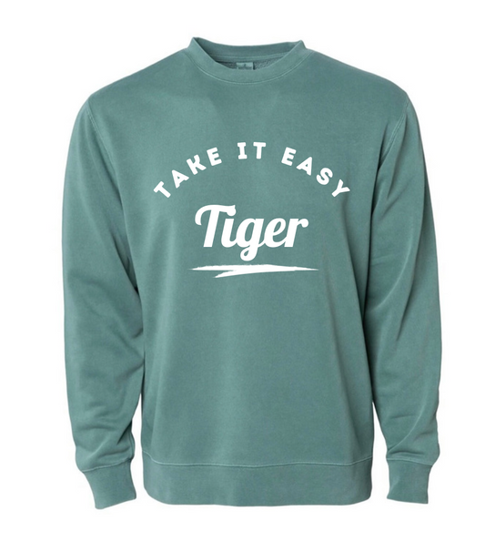 TAKE IT EASY TIGER Vintage Crew