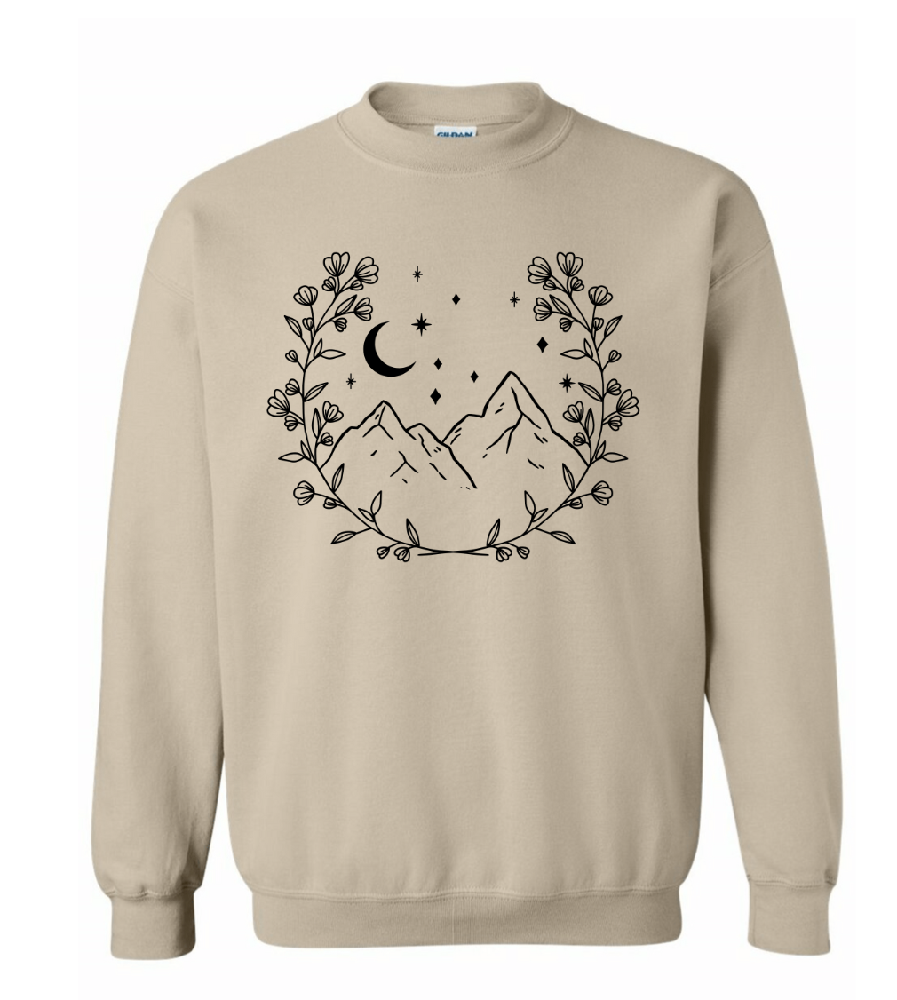 FLORAL MOUNTAIN Basic Crewneck